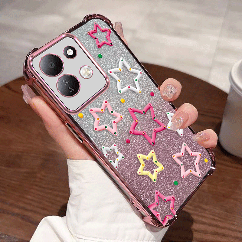 Glitter Shockproof Case - Glitter Plating Cover voor Xiaomi Redmi