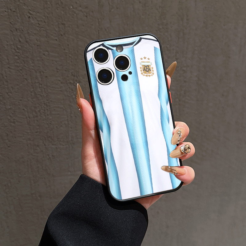 Phone Cases Jersey - Argentinië Voetbalteam Thuisshirt Telefoonhoesje voor iPhone