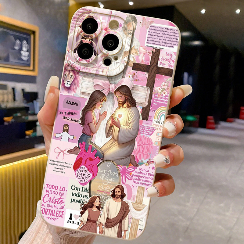 Phone Cases Jesus - Religieuze kleurrijke beschilderde Jezus stijlvolle telefoonhoes