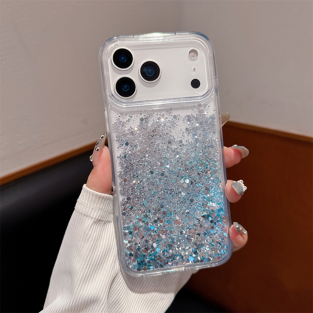 Silicone Liquid Case - Bling Quicksand Case Cover voor iPhone