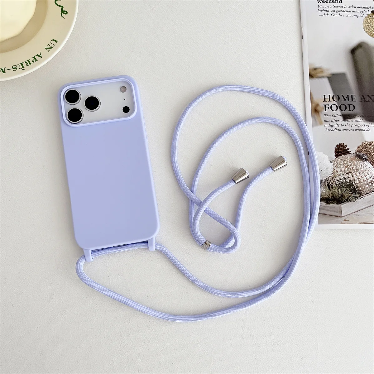 Silicone Liquid Case - Crossbody Lanyard Vloeibare siliconen zachte telefoonhoes
