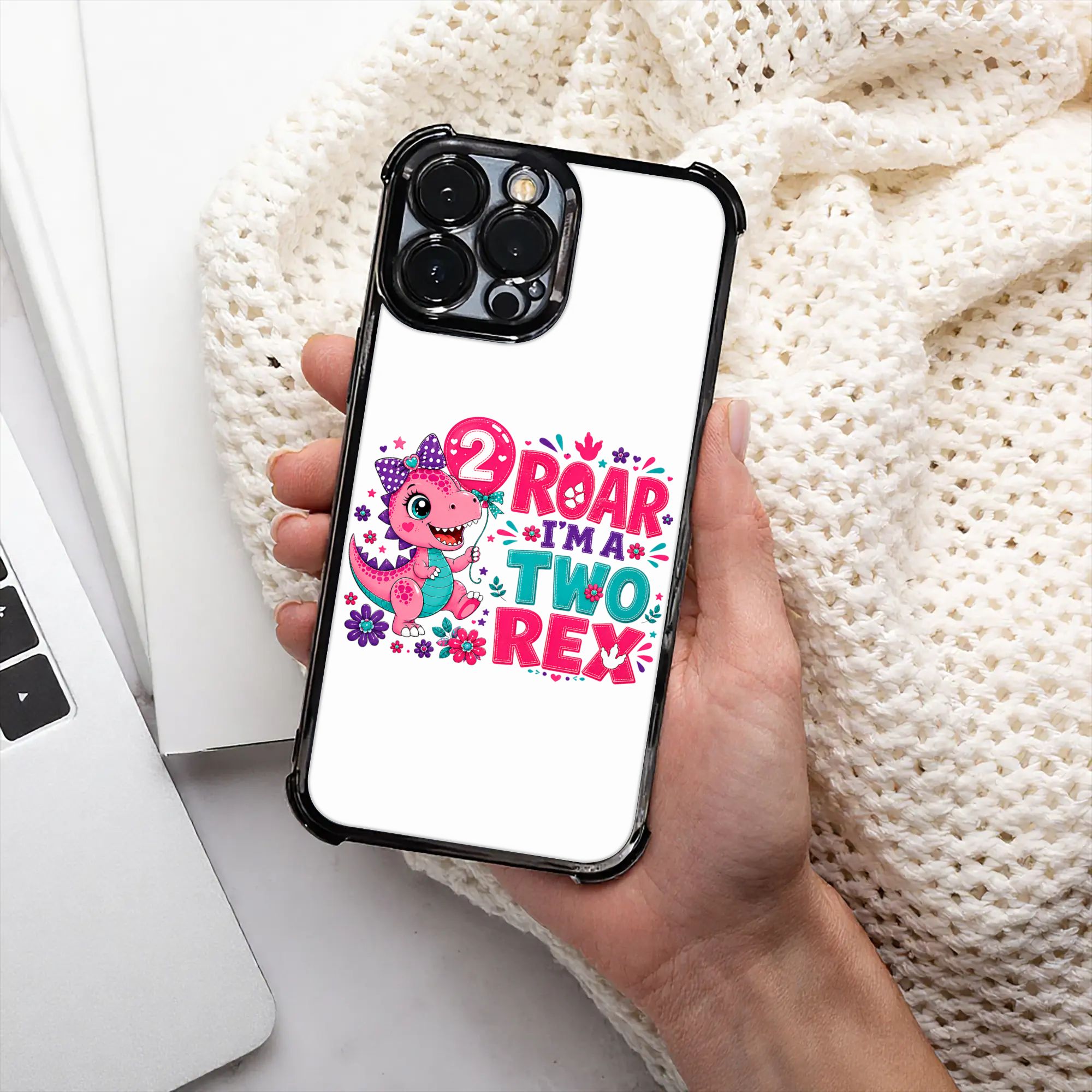 Phone Cases For Boys - Kids Roar I'm A Two Rex