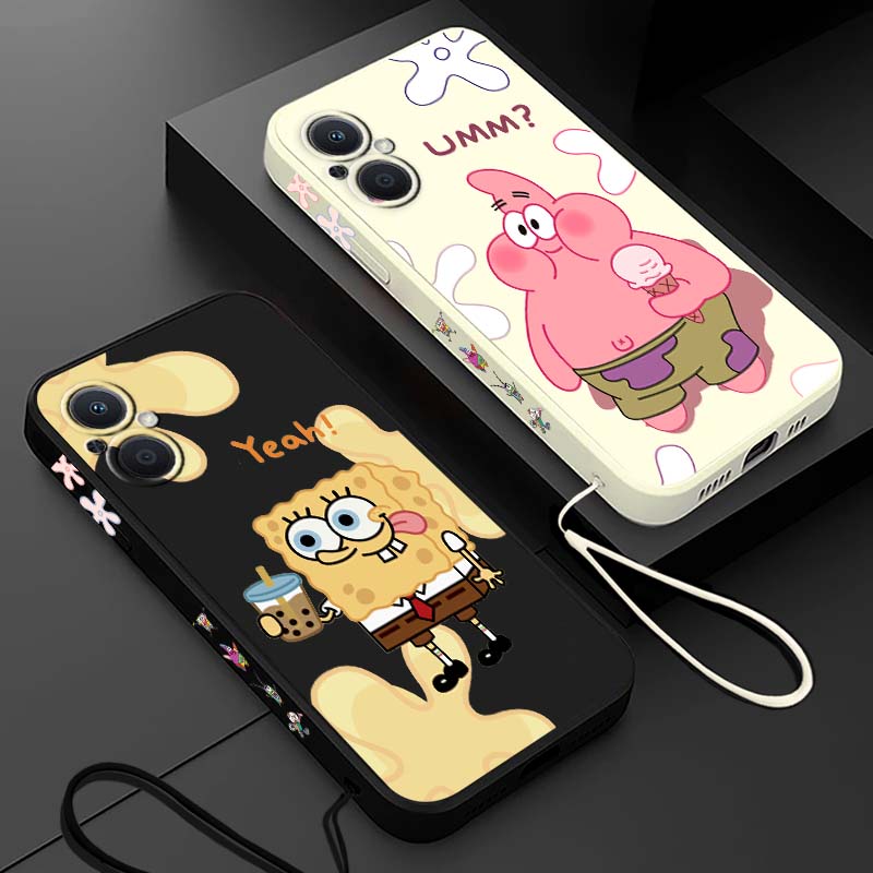 Silicone Liquid Case - Leuke S-SpongeBob S-SquarePants hoesje voor OPPO