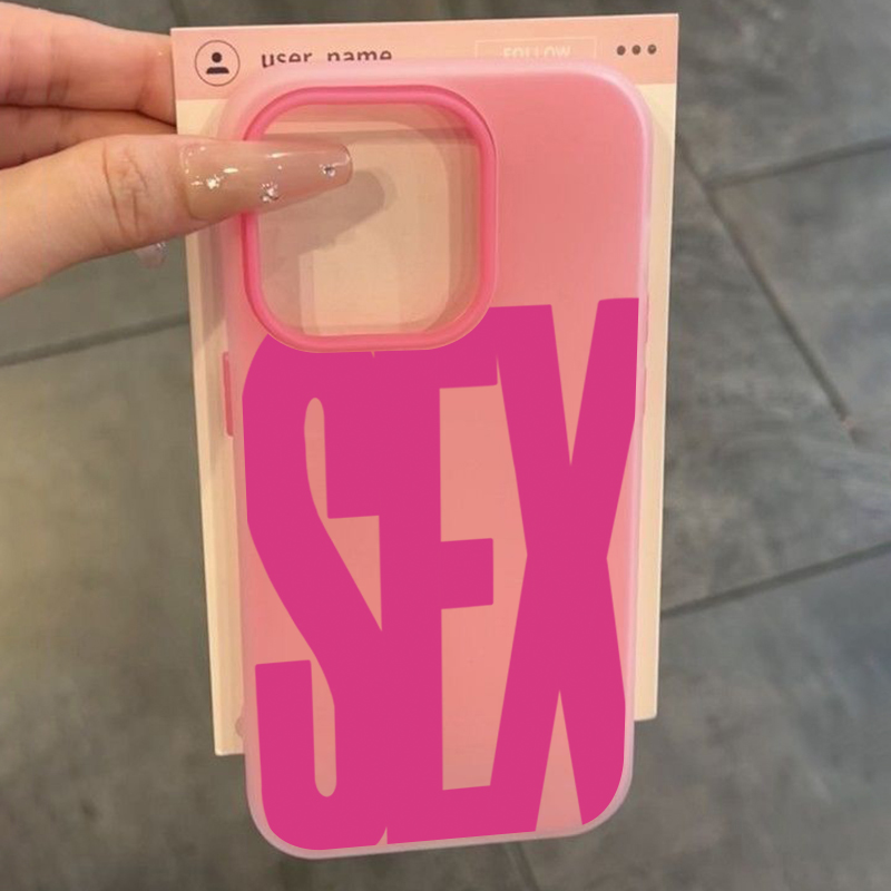 Phone Cases Girly - Stijlvolle Engelse Letter Sex Print Telefoonhoesje