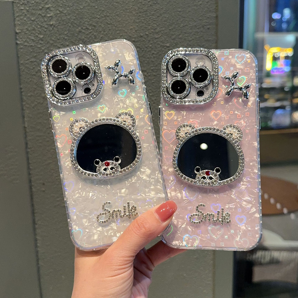 Glitter Shockproof Case - Hartjes Glitter Telefoonhoesje voor Apple iPhone