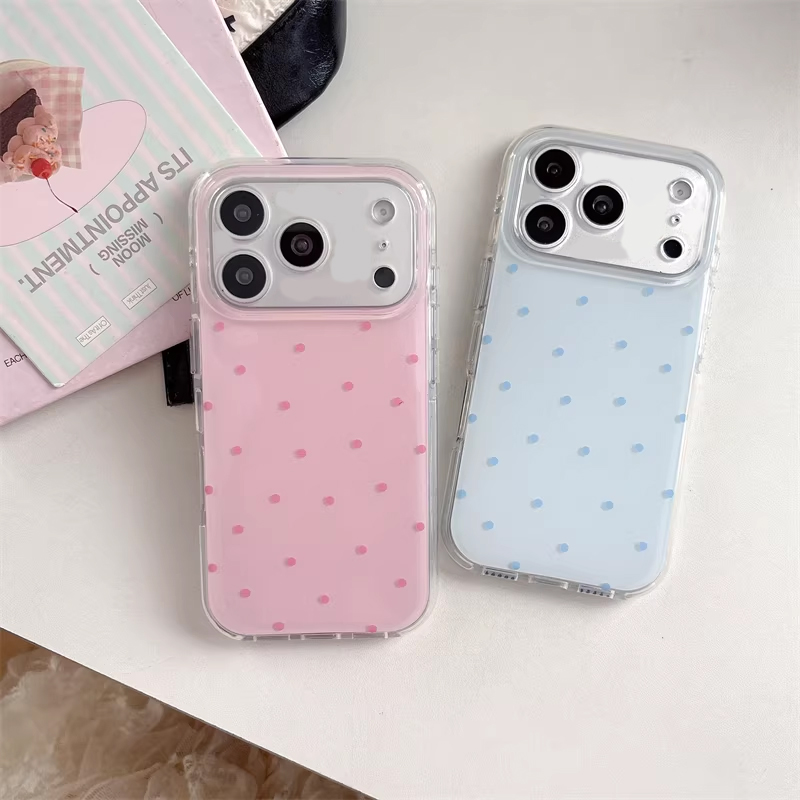 Phone Cases Girly - Koreaanse Ins Girl Simpele Blauw Roze