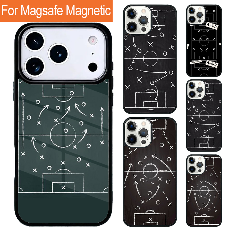 Phone Cases Jersey - Voetbal Tactiek Tijd Magnetische Telefoonhoesje Voor