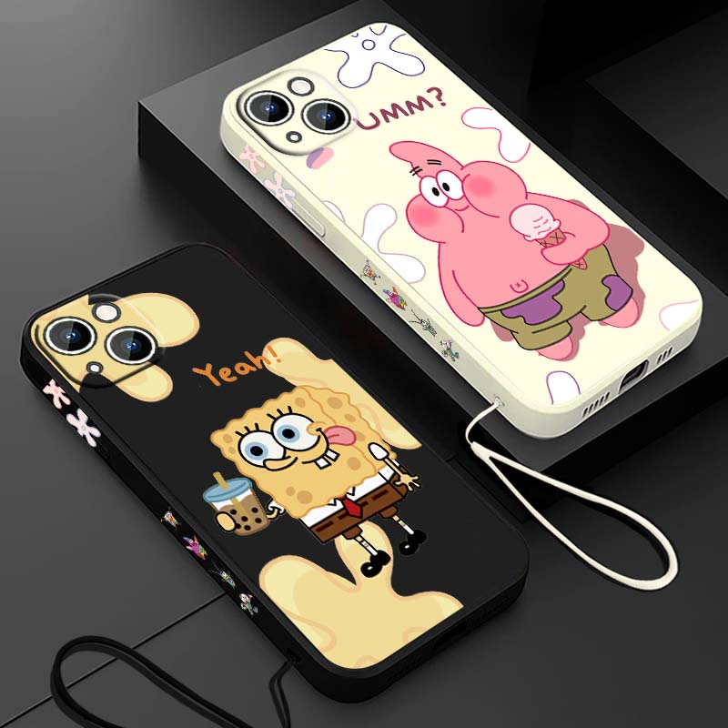 Silicone Liquid Case - Leuke S-SpongeBob S-SquarePants hoesje voor Apple