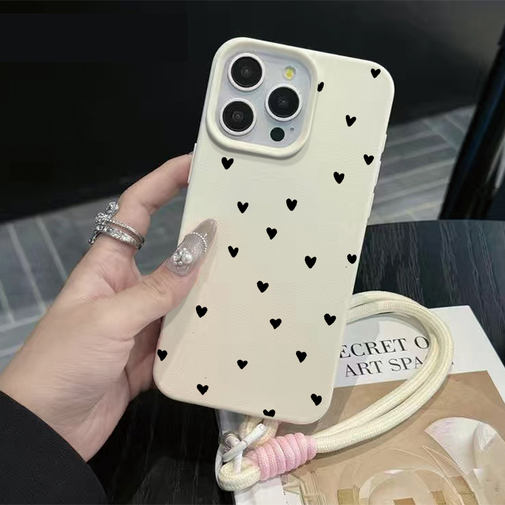 Zwarte hartvormige riemtelefoo - Phone Cases With Straps recensie en prijs