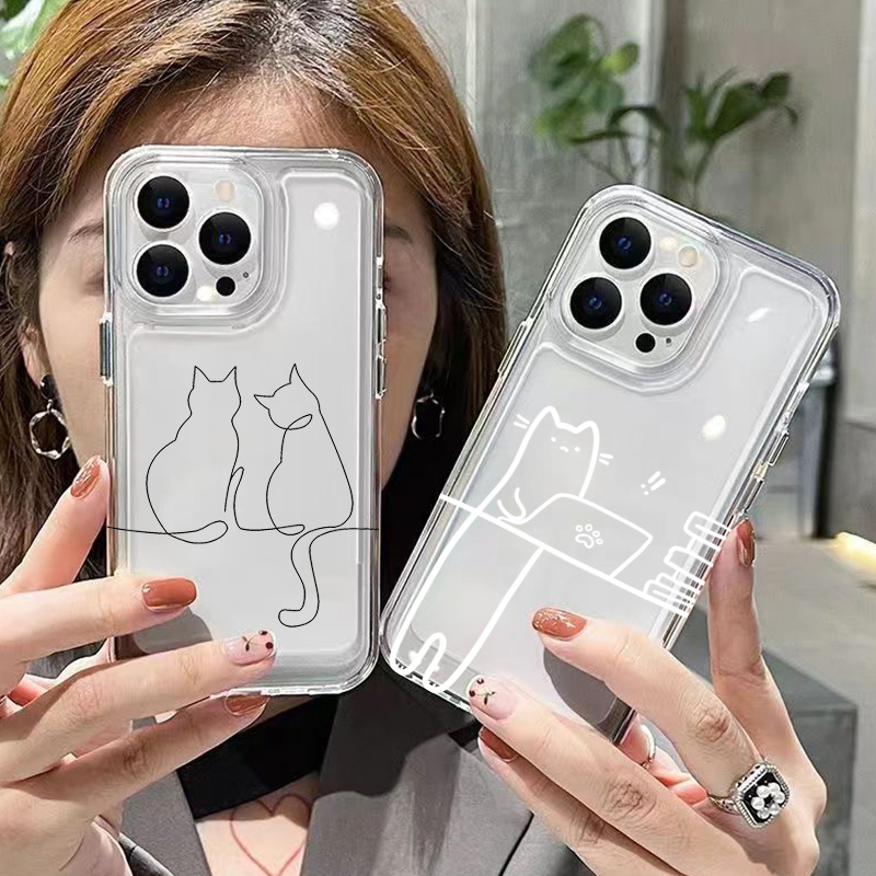 Schattige Line Cat Anti-drop T - Phone Cases Drop Proof recensie en prijs