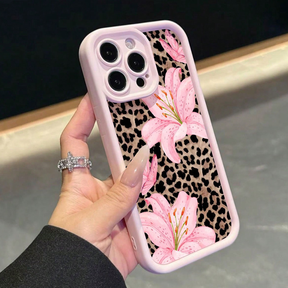 Roze strik lelie bloem luipaar - Phone Cases Leopard Print recensie en prijs