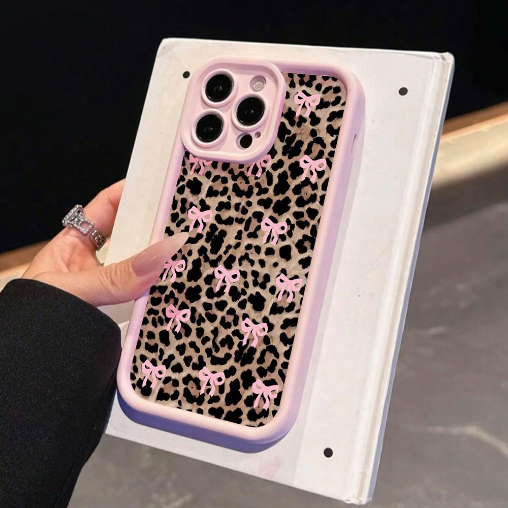 Roze strik lelie bloem luipaar - Phone Cases Leopard Print recensie en prijs