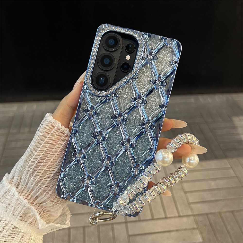 Luxe geplateerde bloem glitter - Glitter Shockproof Case recensie en prijs