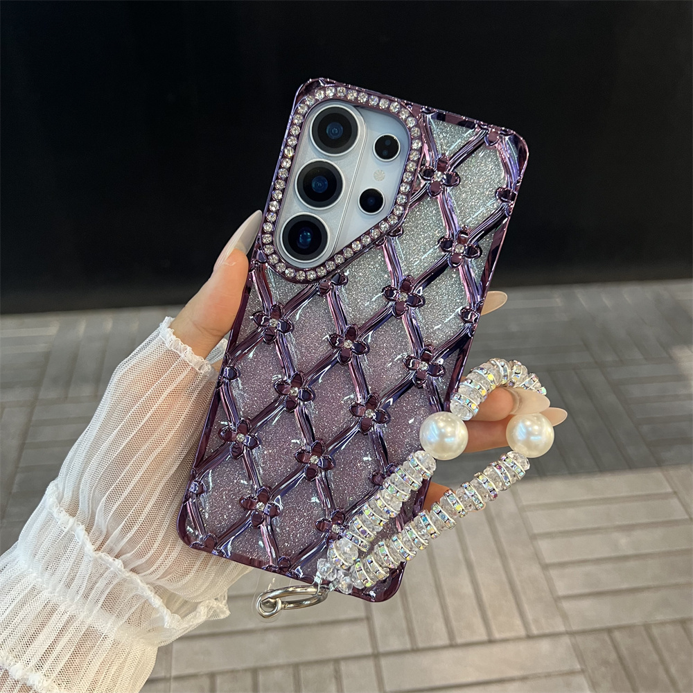 Luxe geplateerde bloem glitter - Glitter Shockproof Case recensie en prijs
