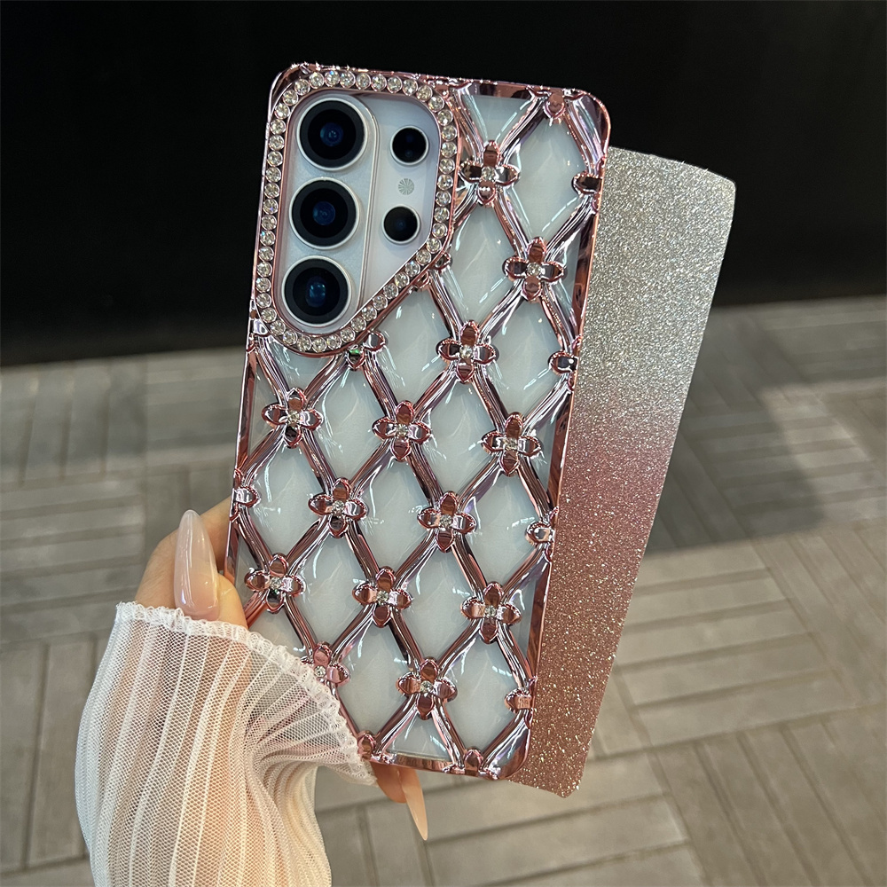 Luxe geplateerde bloem glitter - Glitter Shockproof Case recensie en prijs