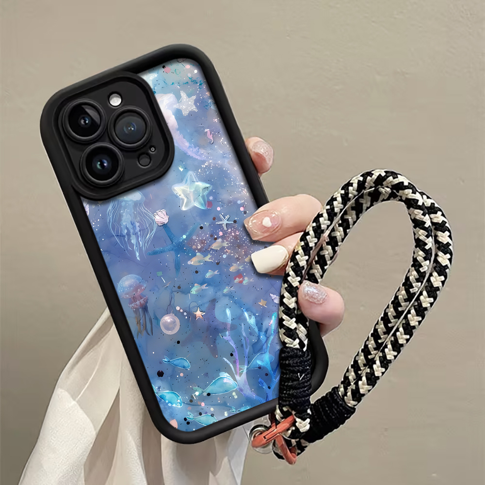 Blauw Paarse Kwallen Bandje Te - Phone Cases With Straps recensie en prijs
