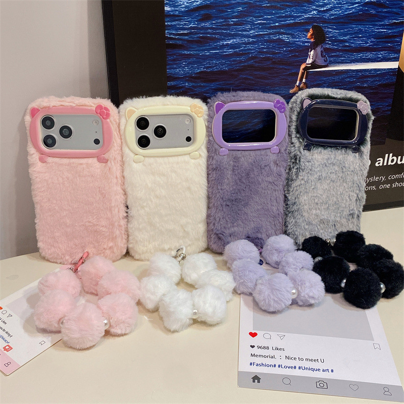 Luxe effenkleurige pluche tele - Phone Cases Iphone 16 Pro Max recensie en prijs