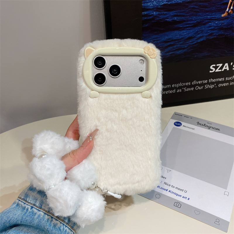 Luxe effenkleurige pluche tele - Phone Cases Iphone 16 Pro Max recensie en prijs