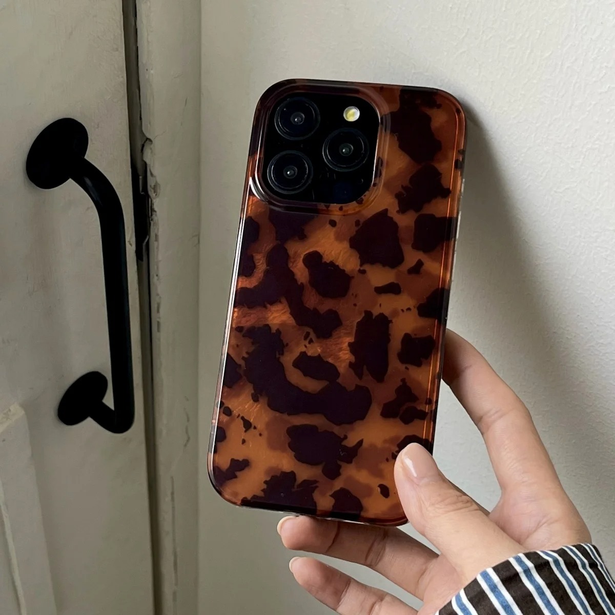 Retro Amber Textuur Laser Tele - Phone Cases Leopard Print recensie en prijs