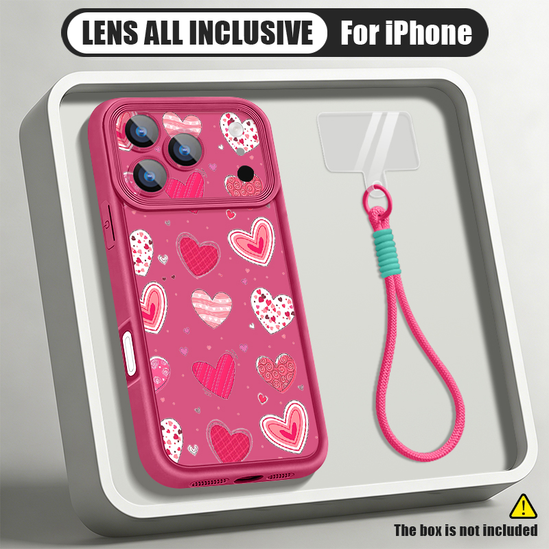 Liefdeshartjespatroon met riem - Phone Cases With Straps recensie en prijs