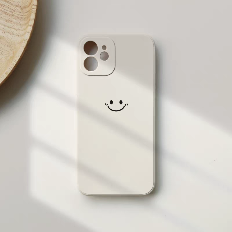 Minimalistische Smiley Print T - Silicone Liquid Case recensie en prijs