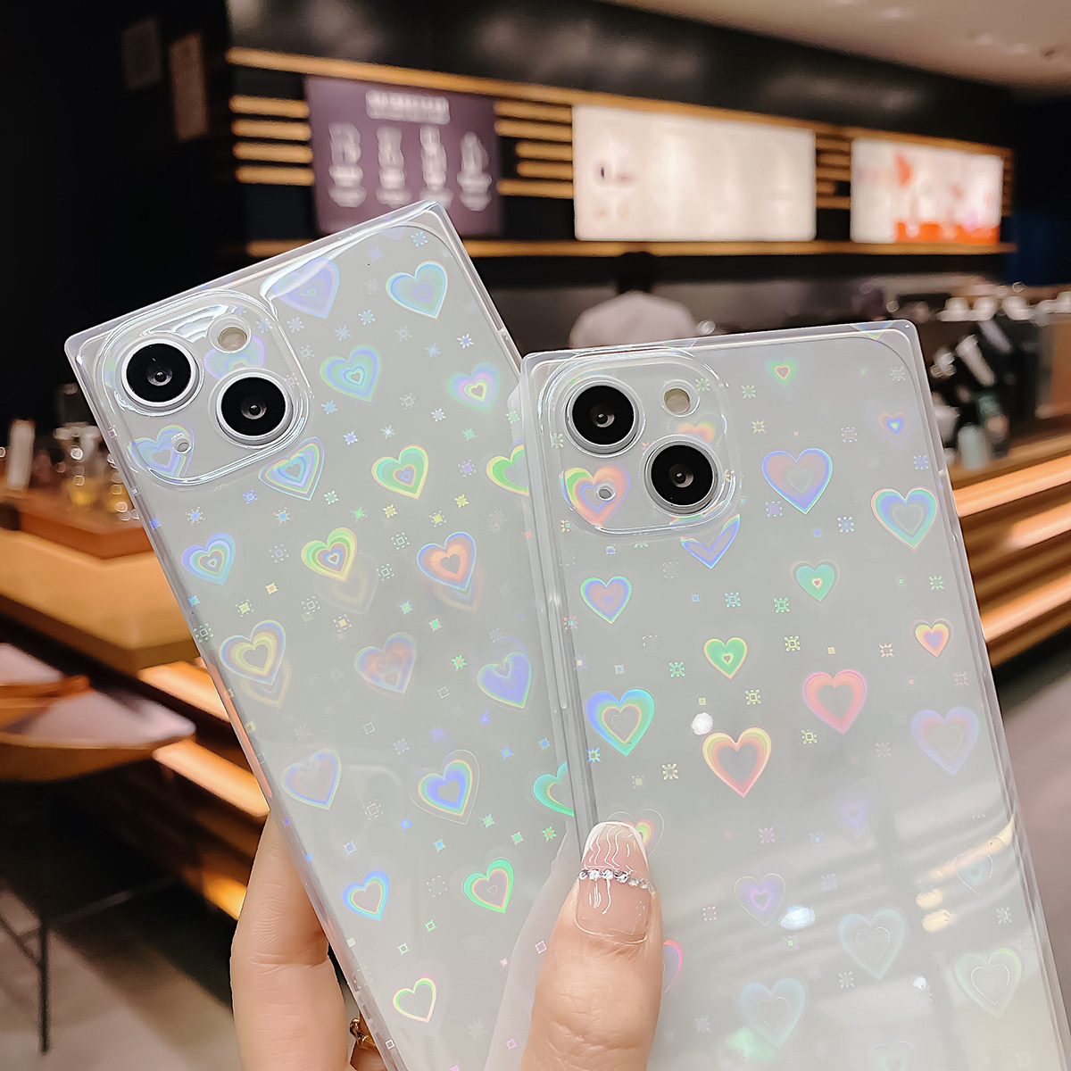 Telefoonhoesje met hartpatroon - Glitter Shockproof Case recensie en prijs