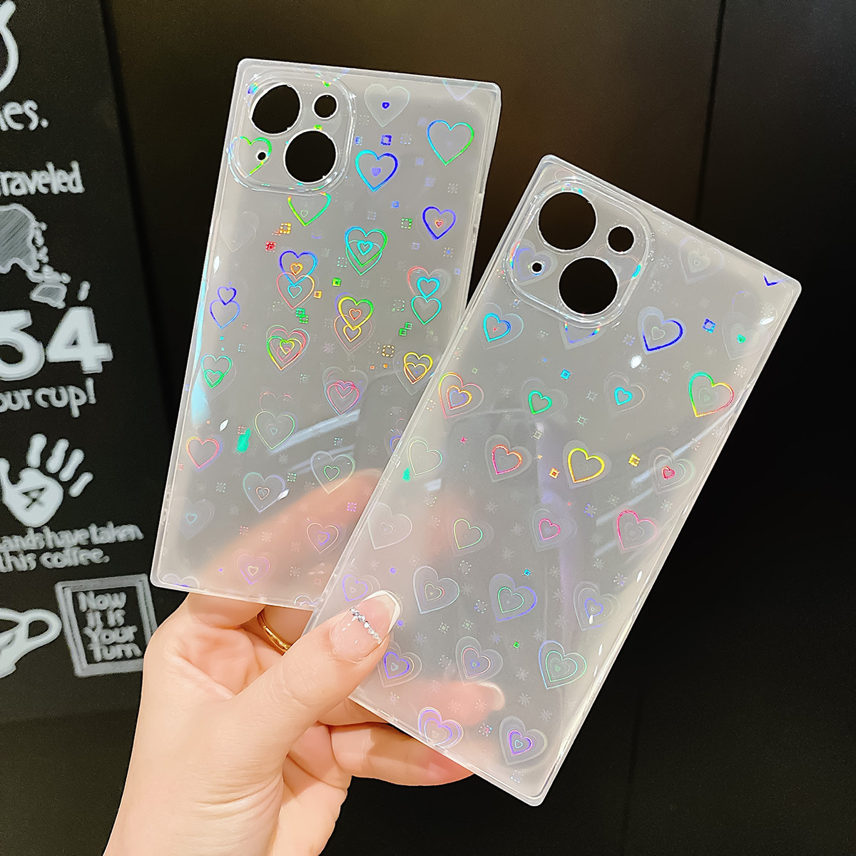 Telefoonhoesje met hartpatroon - Glitter Shockproof Case recensie en prijs