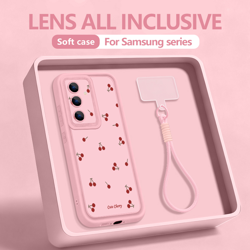 Klein kersenpatroon lanyard te - Phone Cases With Straps recensie en prijs