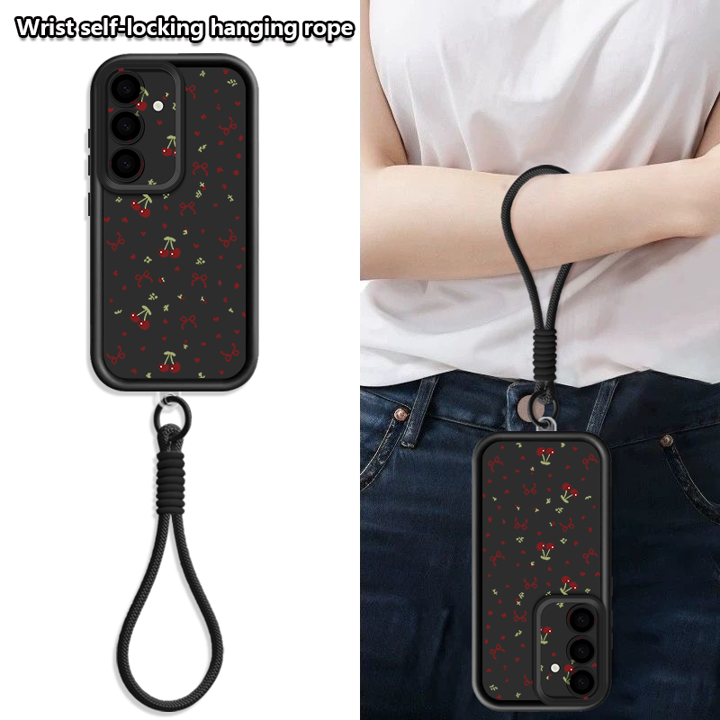 Klein kersenpatroon lanyard te - Phone Cases With Straps recensie en prijs