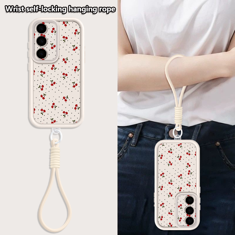 Klein kersenpatroon lanyard te - Phone Cases With Straps recensie en prijs