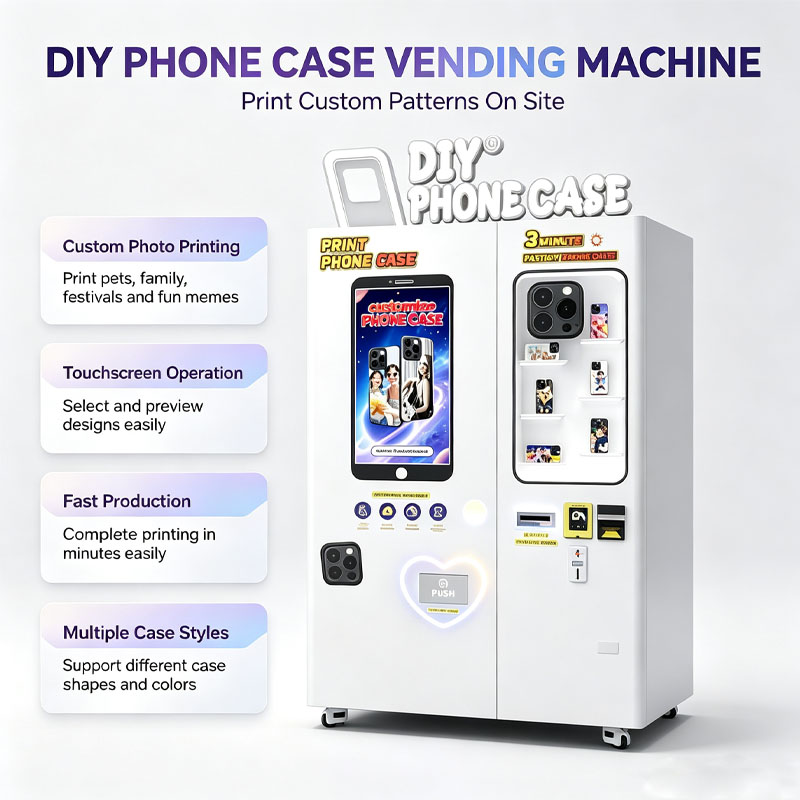 Kiosk voor het maken van op ma - Phone Cases Vending Machine recensie en prijs